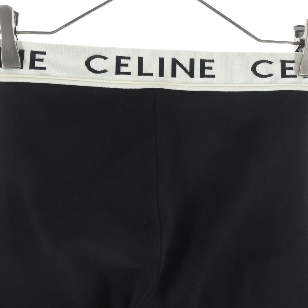 CELINE(セリーヌ) ウエストリブロゴ コットン ショートパンツ ショーツ レディース ブラック 2A46O372N