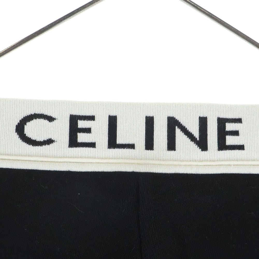 CELINE(セリーヌ) ウエストリブロゴ コットン ショートパンツ ショーツ レディース ブラック 2A46O372N