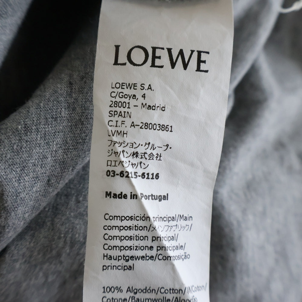 LOEWE(ロエベ) アナグラム刺繍 ショートオーバーサイズ 半袖Tシャツ カットソー レディース グレー S359341XA4