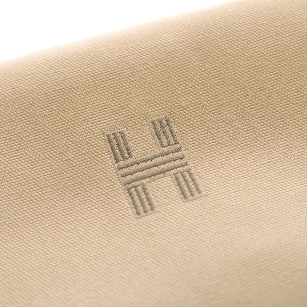 HERMES(エルメス) ブリッドアブラックGM シルバー金具 Hロゴ セリエボタン キャンバス ハンドバッグ ポーチ ベージュ レディース