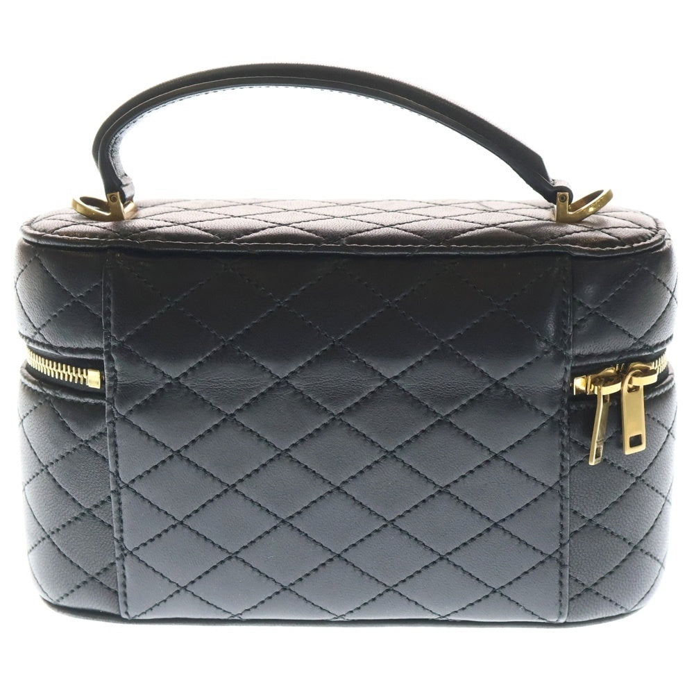 SAINT LAURENT PARIS(サンローランパリ) ギャビー ラムスキン レザー 2WAY バニティ ハンドバッグ ポーチ ショルダーバッグ ブラック レディース 766731