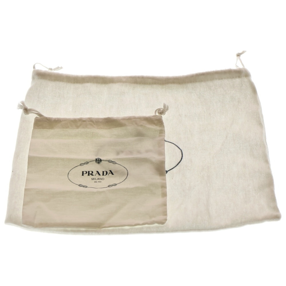 PRADA(プラダ) Re-Edition 2005 リエディション リナイロン サフィアーノレザー トライアングルロゴプレート 2WAY ショルダーバッグ ハンドバッグ ホワイト レディース 1BH204