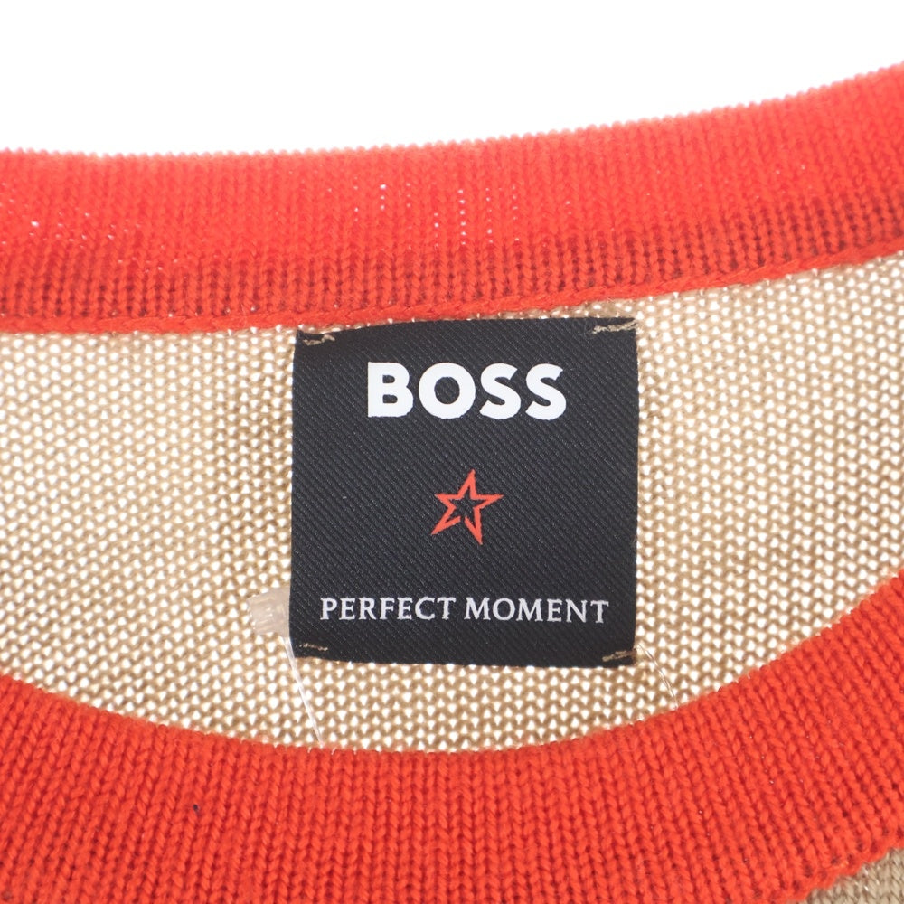 HUGO BOSS(ヒューゴボス) ロゴジャガード クルーネック ニット セーター ブラウン 10250927