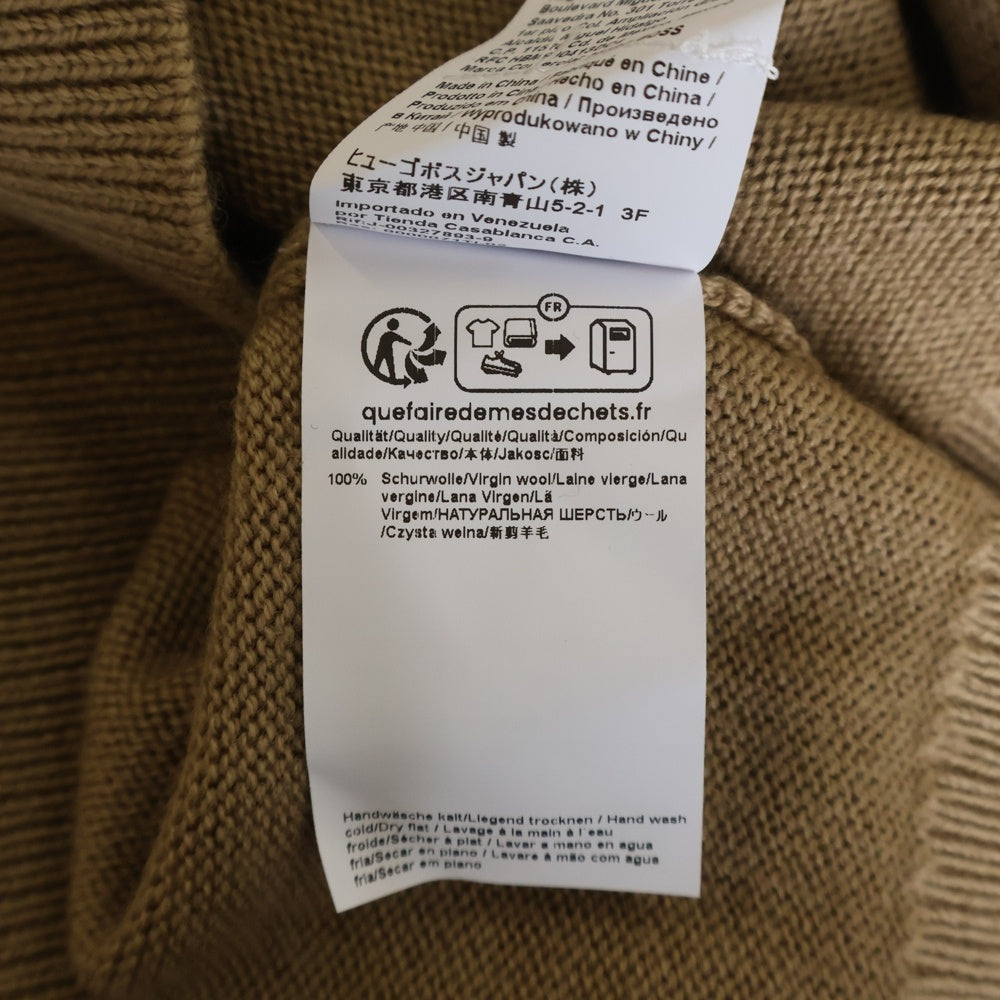 HUGO BOSS(ヒューゴボス) ロゴジャガード クルーネック ニット セーター ブラウン 10250927