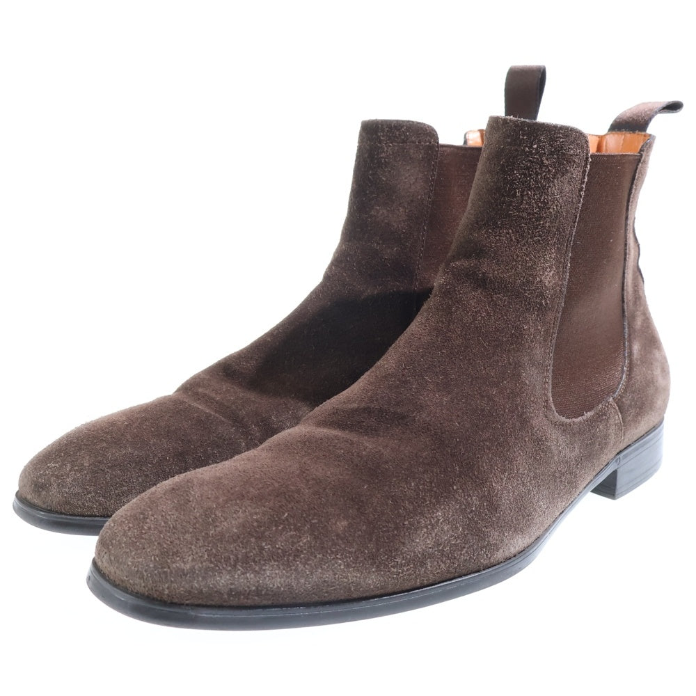 Santoni(サントーニ) スエード レザー チェルシーブーツ チャコール