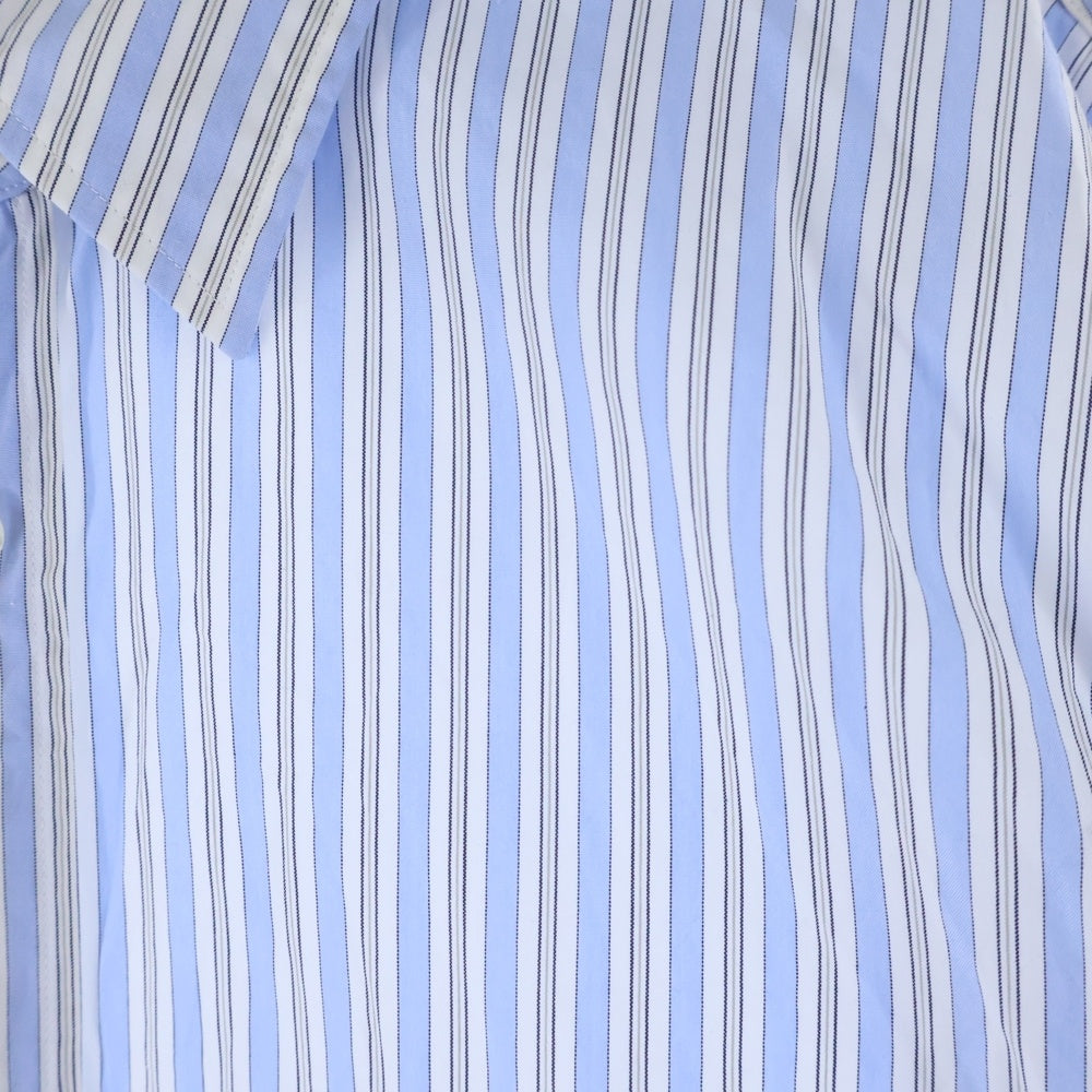 PLAY COMME des GARCONS(プレイコムデギャルソン) Striped L/S Shirt ハートパッチ ストライプ 長袖シャツ ブルー AZ-B020