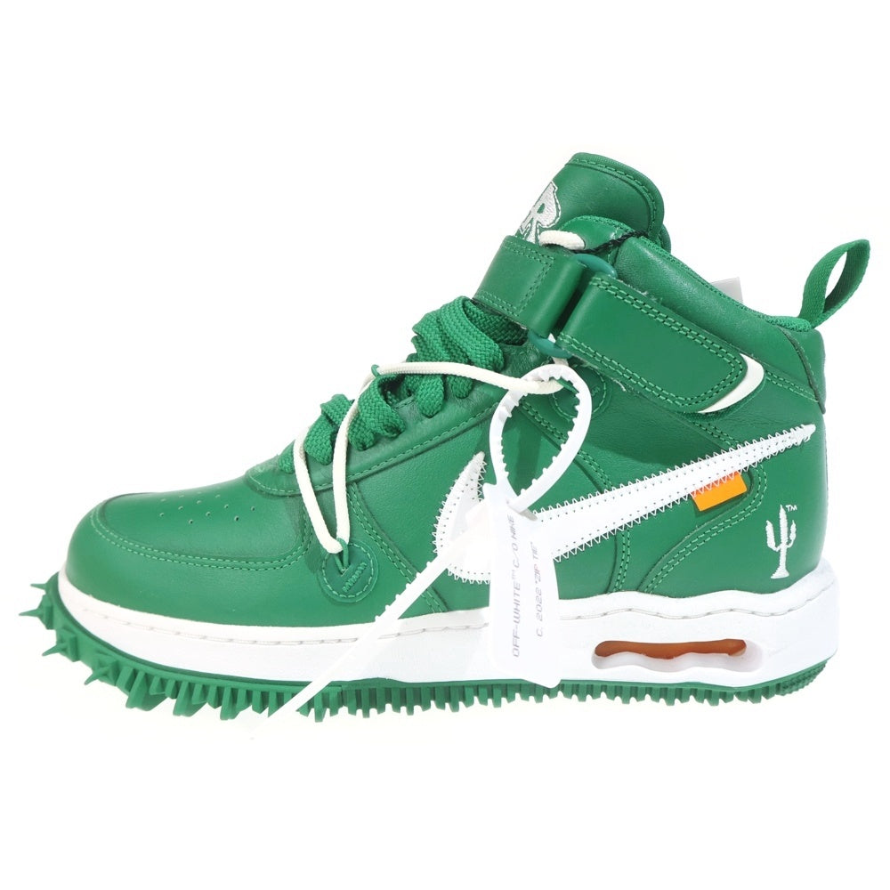 NIKE(ナイキ) ×OFF-WHITE AIR FORCE1 MID SP LTHR オフホワイト エアフォース1 ミッドカットスニーカー グリーン US9.5/27.5cm DR0500-300