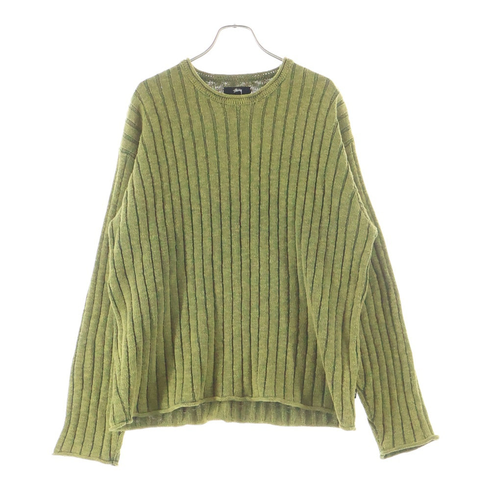 STUSSY(ステューシー) Slub Rib Crew Neck スラブリブ クルーネックニットセーター グリーン 117252