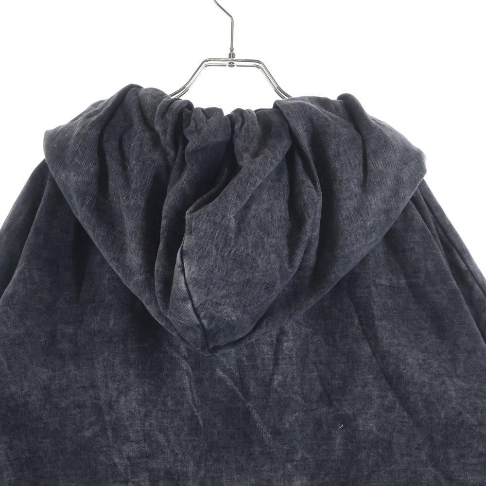 DIESEL(ディーゼル) S-FISHY ブリーチ加工 スウェットプルオーバーパーカー ブラック A15941