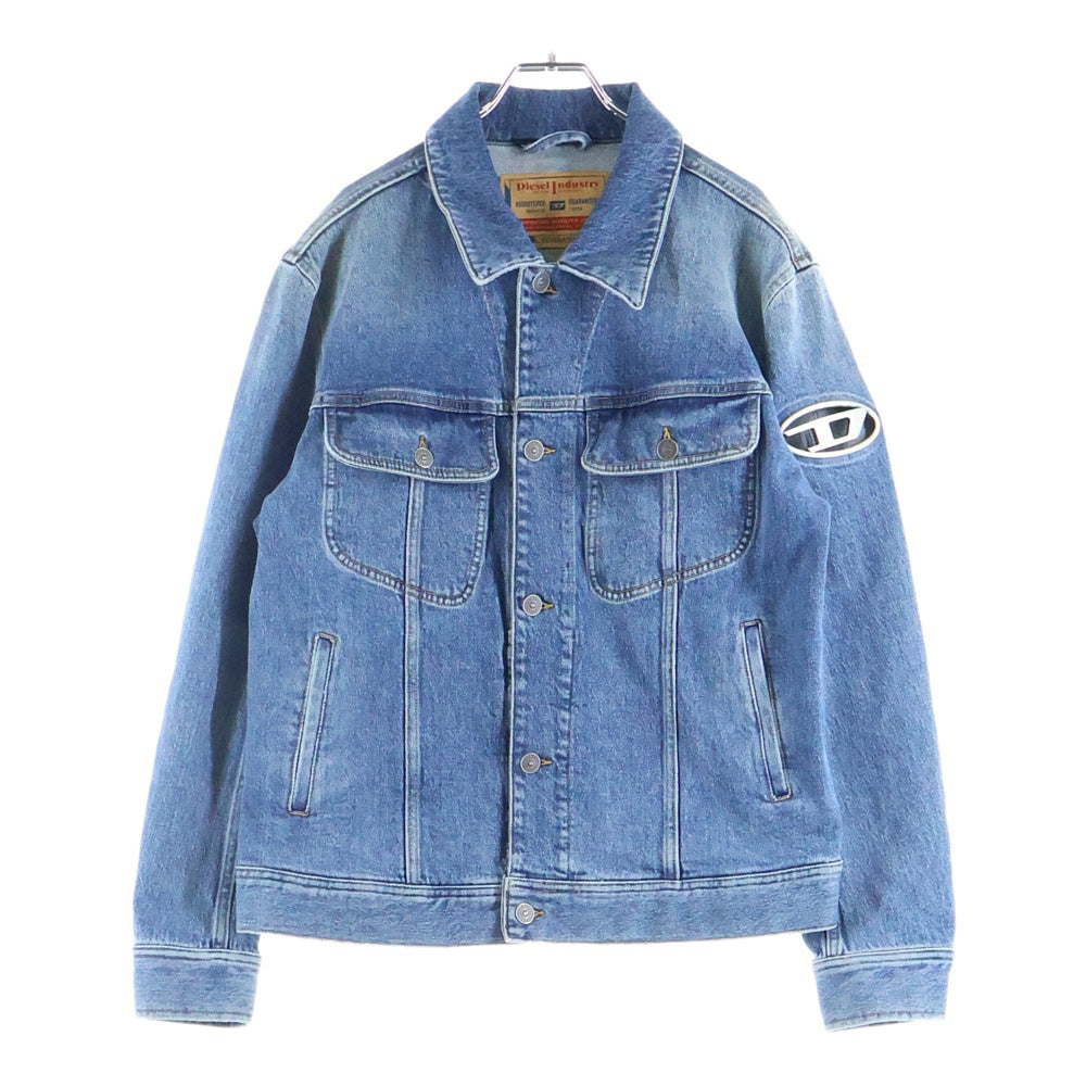 DIESEL(ディーゼル) D-BARCY-FSC アーム メタルロゴプレート デニム トラッカージャケット インディゴ A10847