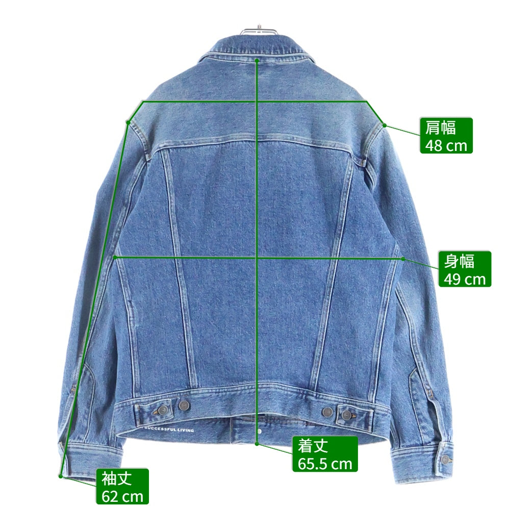 DIESEL(ディーゼル) D-BARCY-FSC アーム メタルロゴプレート デニム トラッカージャケット インディゴ A10847