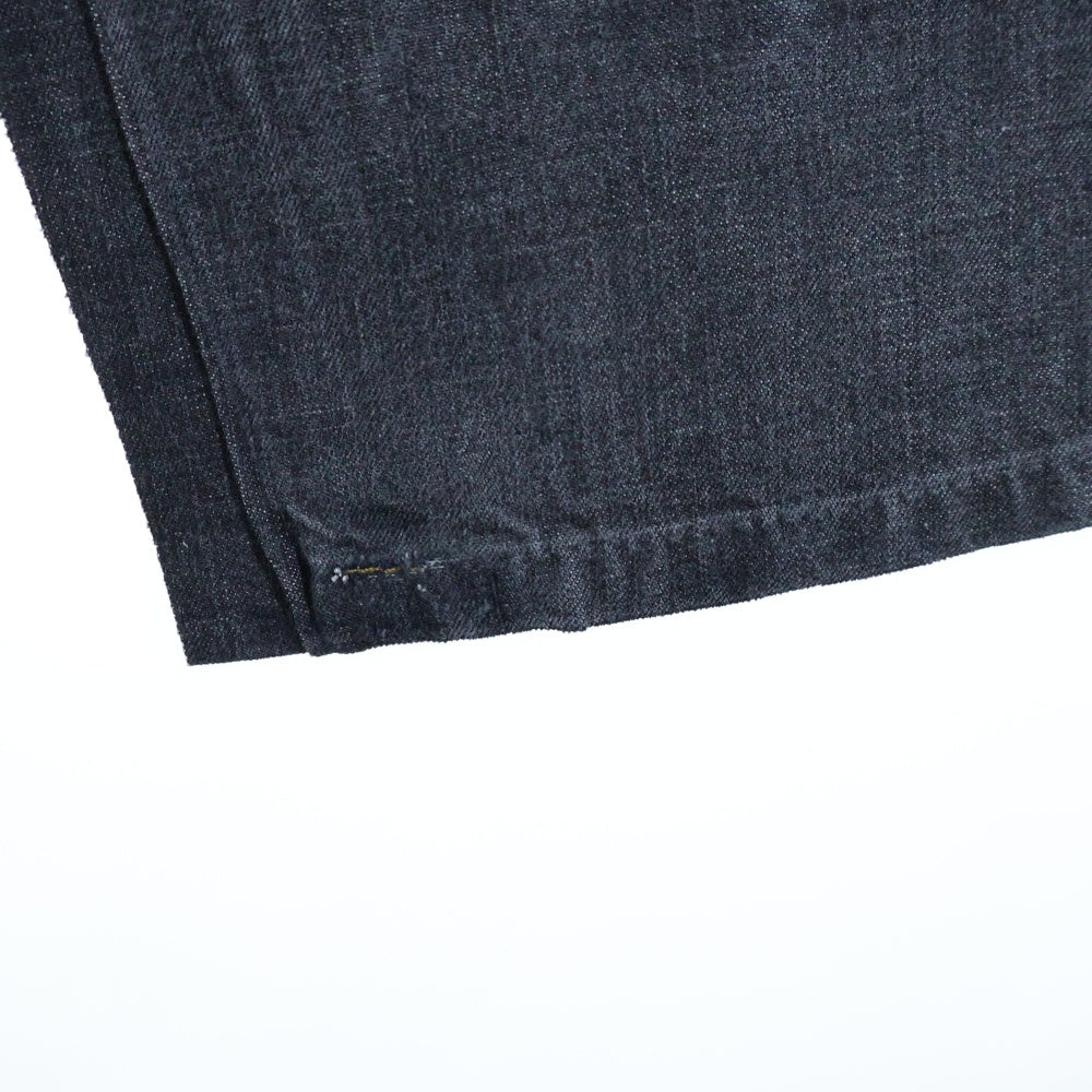 DIESEL(ディーゼル) 2010 D-MACS-FSE2 貼り付け加工 ワイド デニムパンツ ブラック/インディゴ A13887