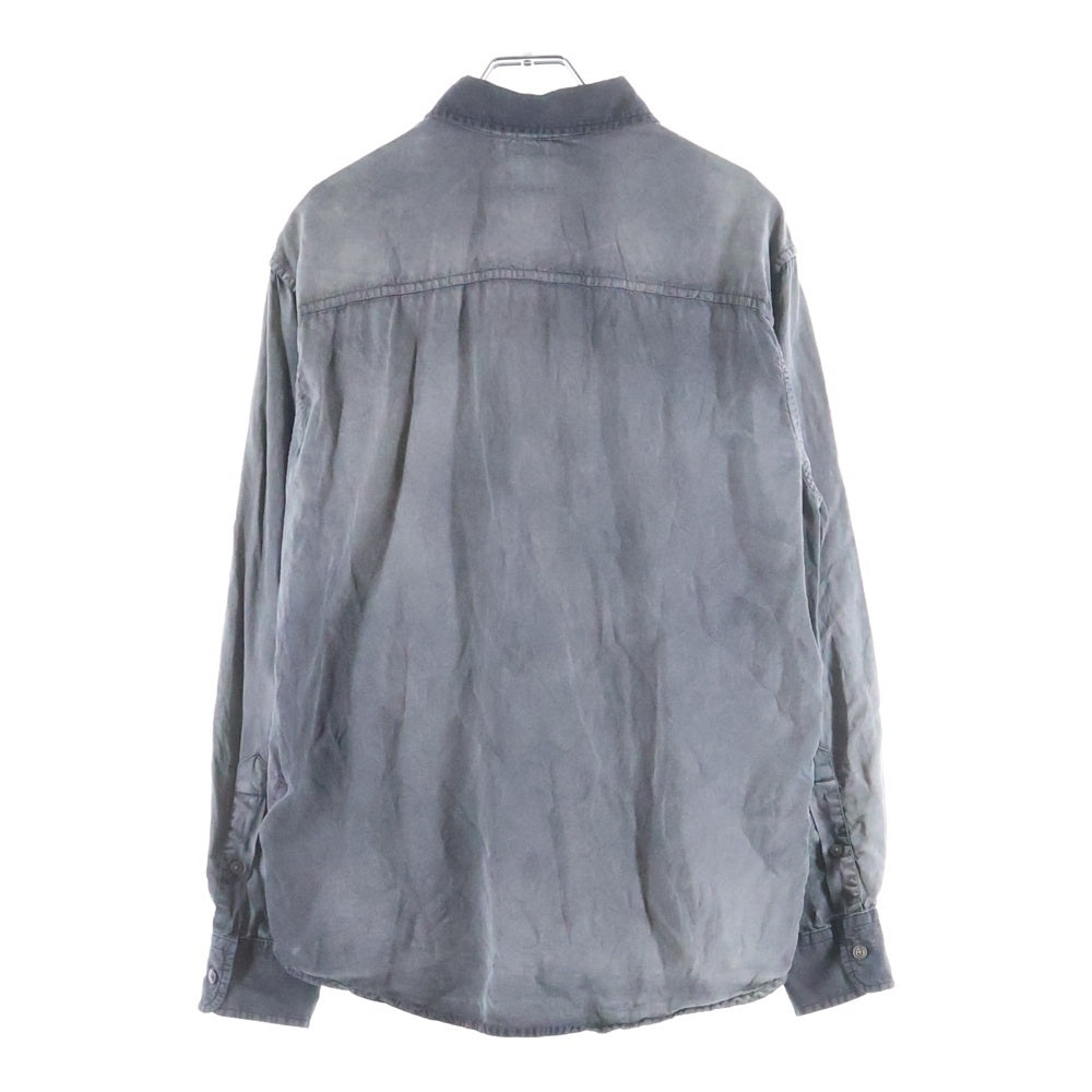DIESEL(ディーゼル) S-UMBE-TREAT ガーメントダイ加工 レーヨン 長袖シャツ グレー A08543