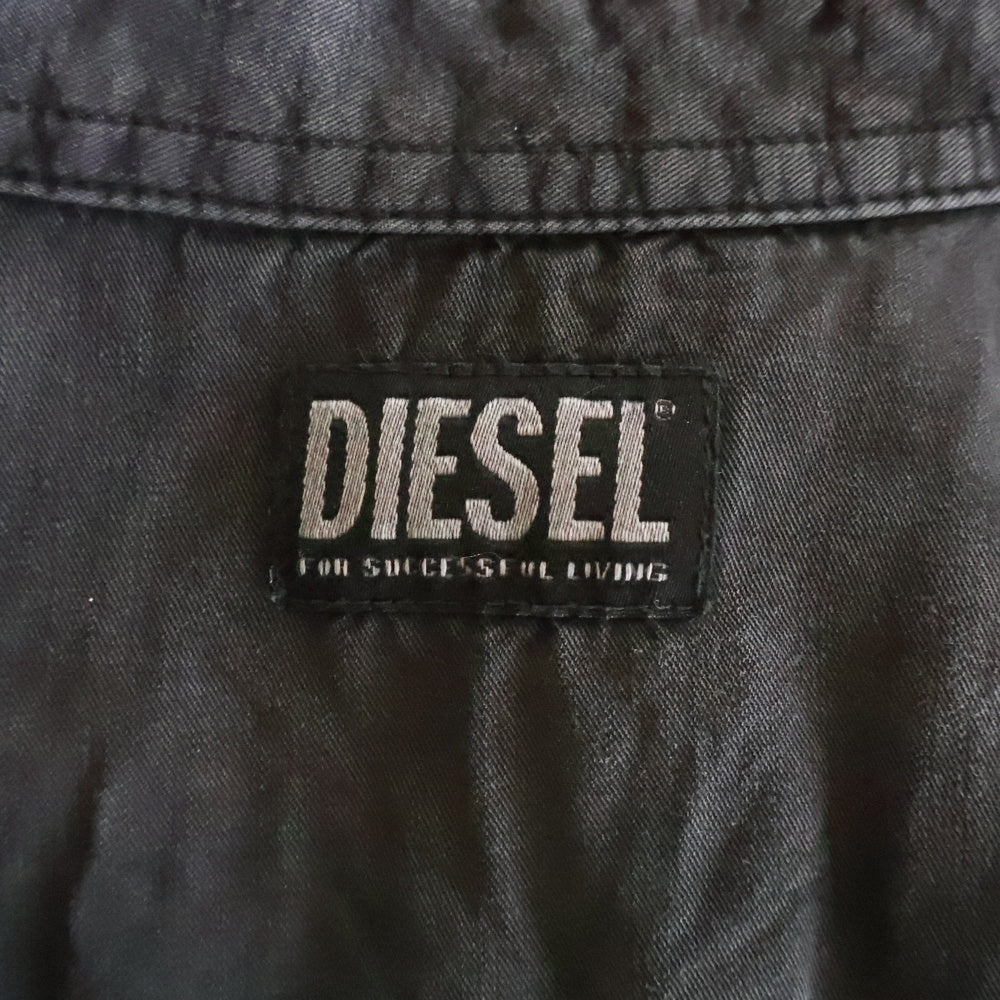 DIESEL(ディーゼル) S-UMBE-TREAT ガーメントダイ加工 レーヨン 長袖シャツ グレー A08543
