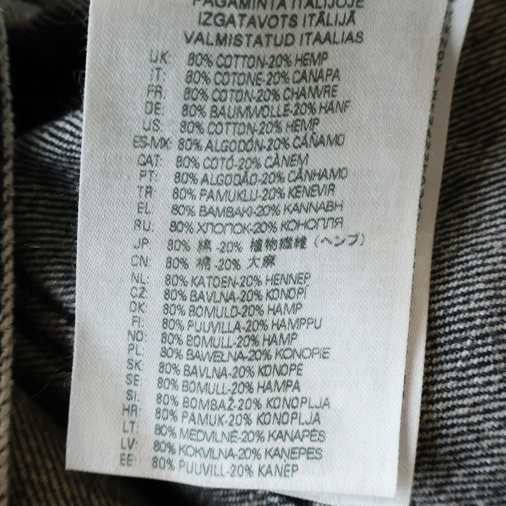 DIESEL(ディーゼル) D-BARCY-S1 ダメージ加工 デニム トラッカージャケット ブラック A11435