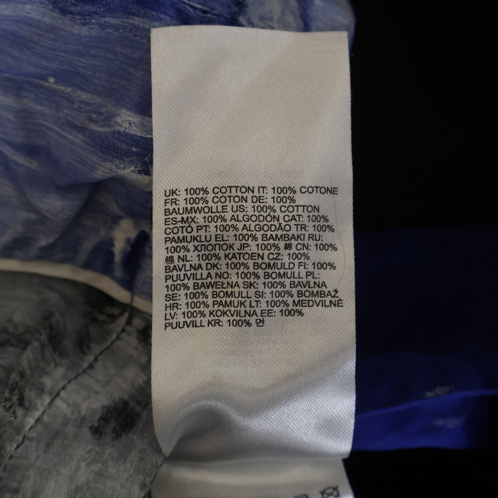 DIESEL(ディーゼル) 24AW S-CREED-BLOCKエスクリード ブロック 加工 切替 長袖シャツ ブルー/ブラック A14419