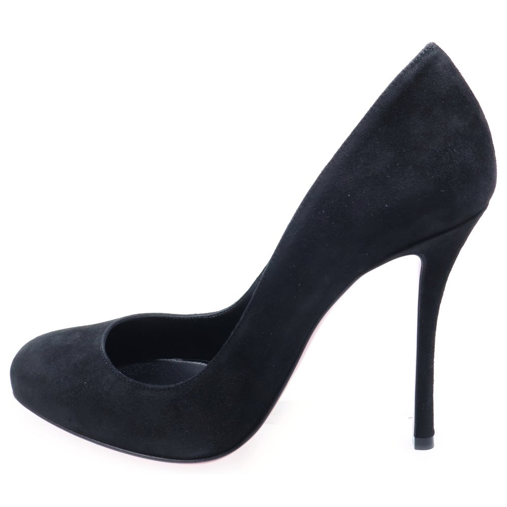 CHRISTIAN LOUBOUTIN(クリスチャンルブタン) ラウンドトゥ スエード ピン ヒール パンプス ブラック レディース