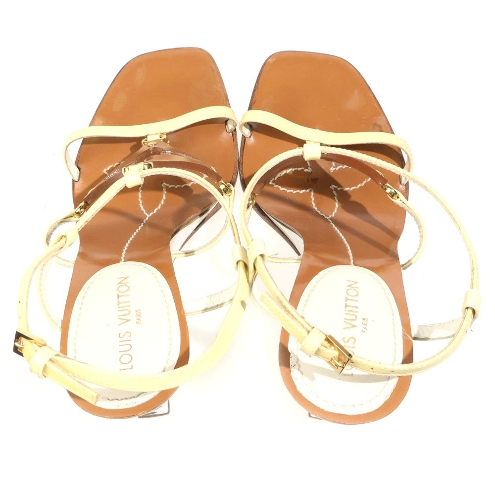 LOUIS VUITTON(ルイヴィトン) モノグラムフラワー ウェッジソール サンダル ブラウン/ホワイト レディース
