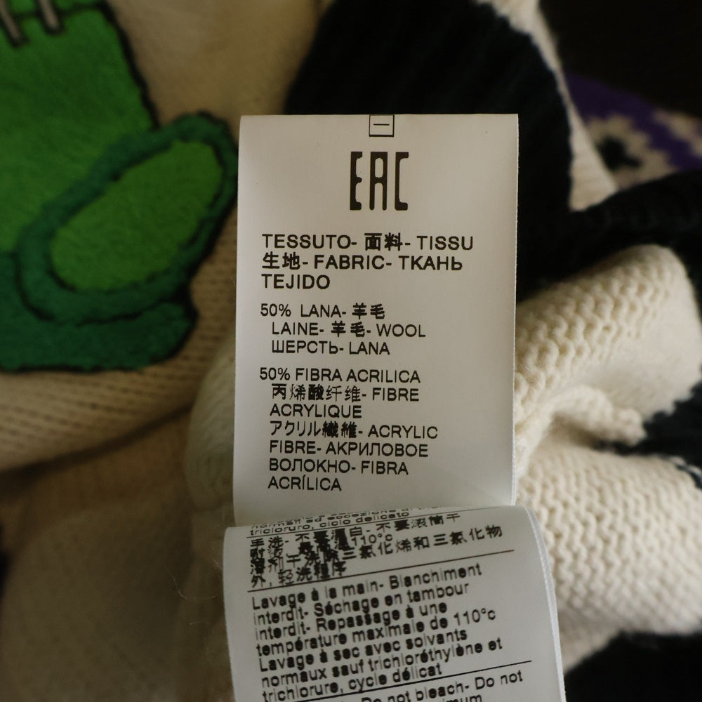 MSGM(エムエスジーエム) ベアパイル刺繍 タートルネック ニットセーター マルチ 2940MM147X