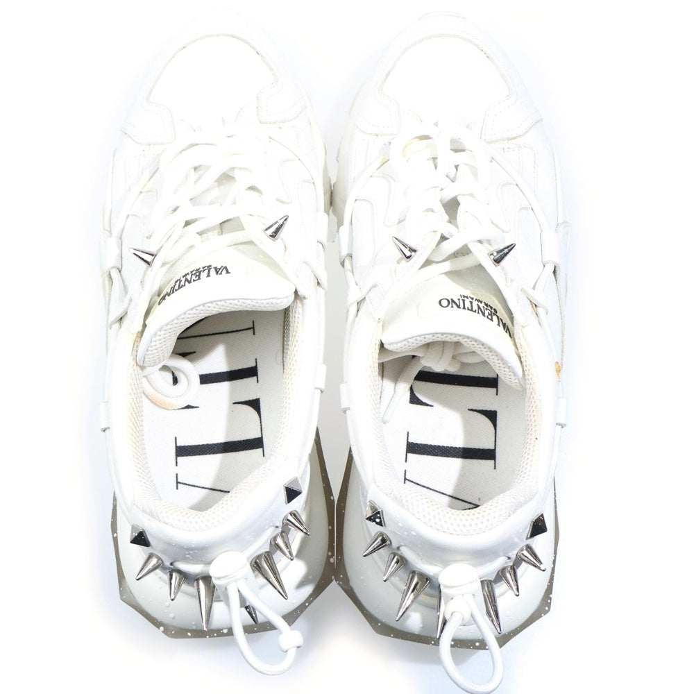 VALENTINO GARAVANI(ヴァレンチノガラヴァーニ) バウンス レザー ローカットスニーカー ホワイト MQB20Y042