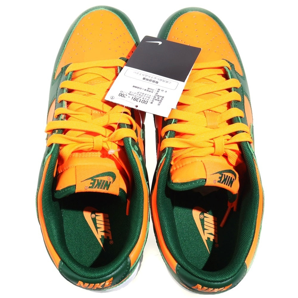 NIKE(ナイキ) DUNK LOW RETRO GORGE GREEN/TOTAL ORANGE-WHITE ナイキ ダンク レトロ マイアミ ゴージグリーン ローカットスニーカー US8.5/26.5cm DD1391-300