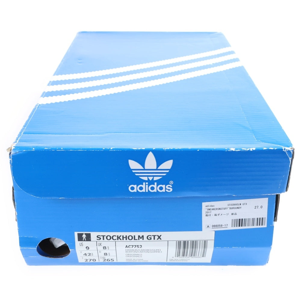 adidas(アディダス) STOCKHOLM GTX ストックホルム ゴアテックス ローカットスニーカー バーガンディ US9/27cm AC7752