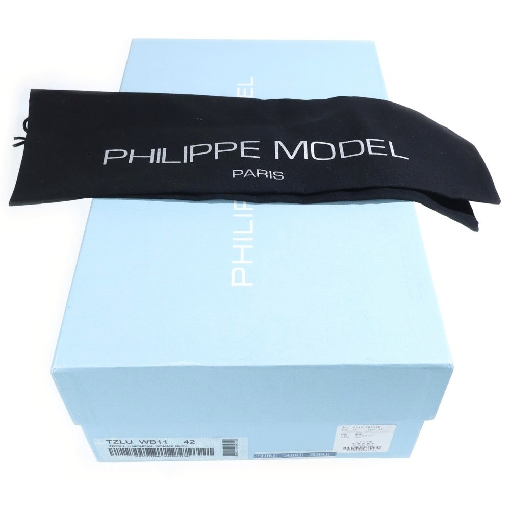 PHILIPPE MODEL(フィリップモデル) TRPX トロぺ エックス スウェードレザー ナイロン ローカットスニーカー ネイビー TZLU WB11