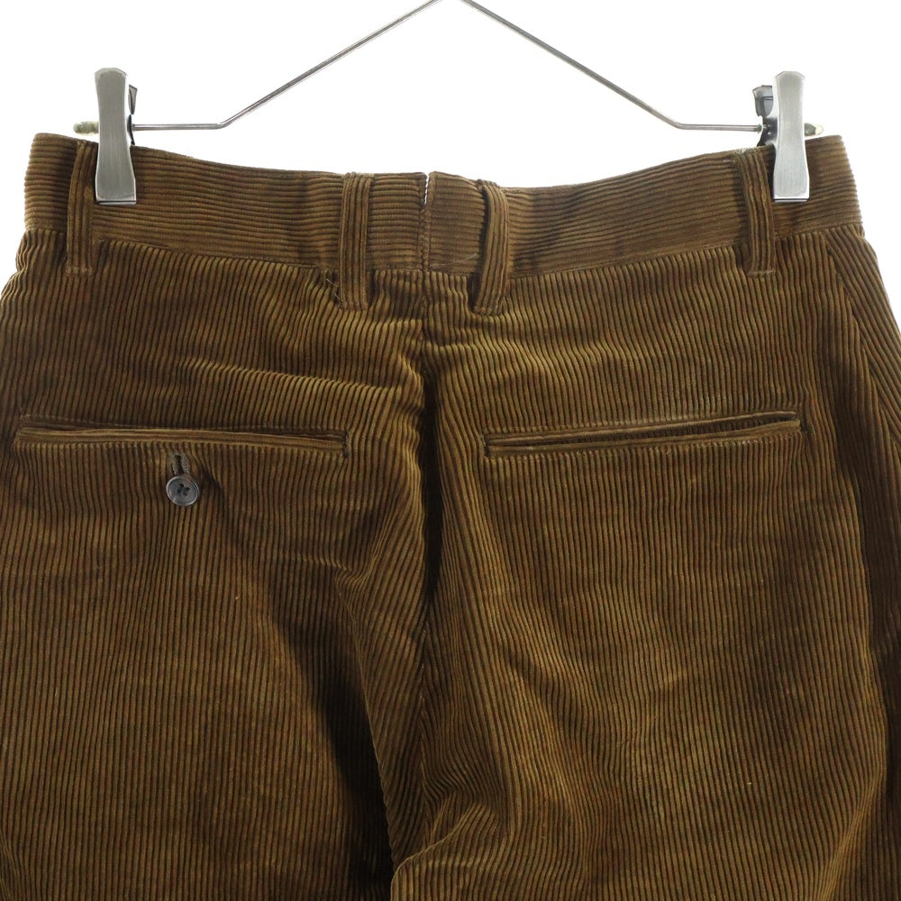 STUDIO NICHOLSON(スタジオニコルソン) 25AW ×BEAMS ALVY DOUBLE PLEAT PANT ビームス 2タック プリーツ コーデュロイ パンツ ブラウン 38-23-0335-564