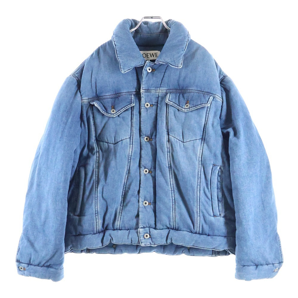 LOEWE(ロエベ) 22AW PADDED DENIM JACKET パテッド デニム トラッカージャケット インディゴ H526Y50X09