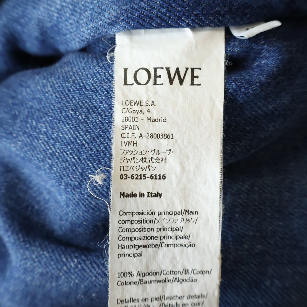 LOEWE(ロエベ) 22AW PADDED DENIM JACKET パテッド デニム トラッカージャケット インディゴ H526Y50X09