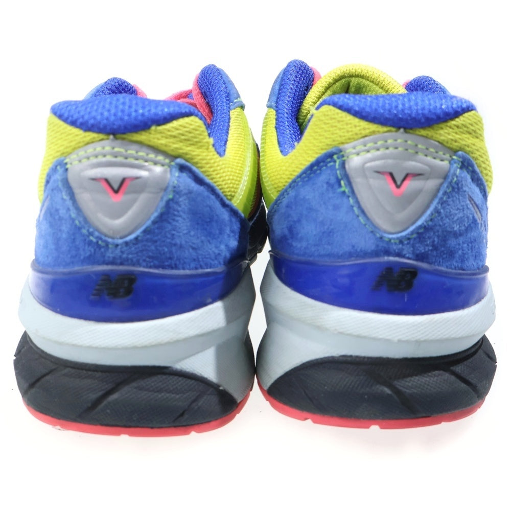 New Balance(ニューバランス) M990SZ5 スウェードレザー メッシュ ローカットスニーカー ブルー/イエロー US8.5/26.5cm