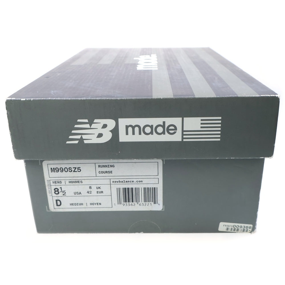 New Balance(ニューバランス) M990SZ5 スウェードレザー メッシュ ローカットスニーカー ブルー/イエロー US8.5/26.5cm