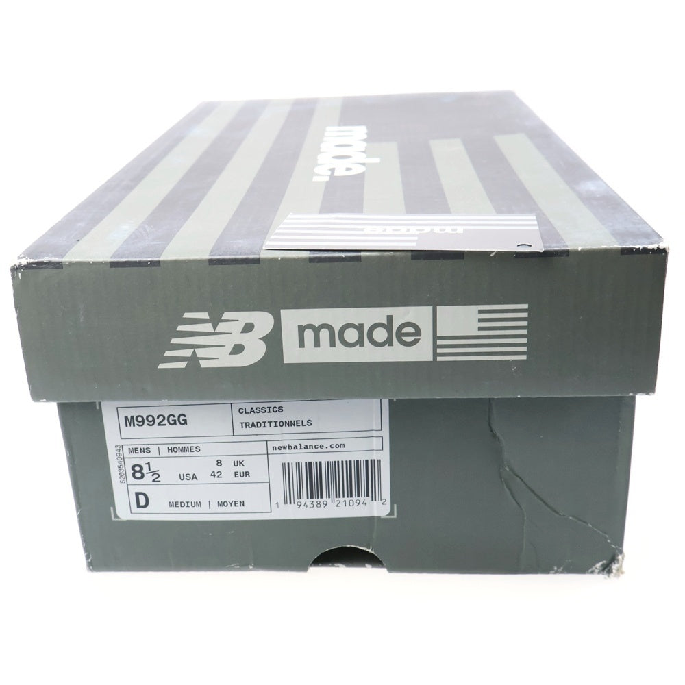 New Balance(ニューバランス) M992GG スウェードレザー メッシュ ローカットスニーカー グレー US8.5/26.5cm