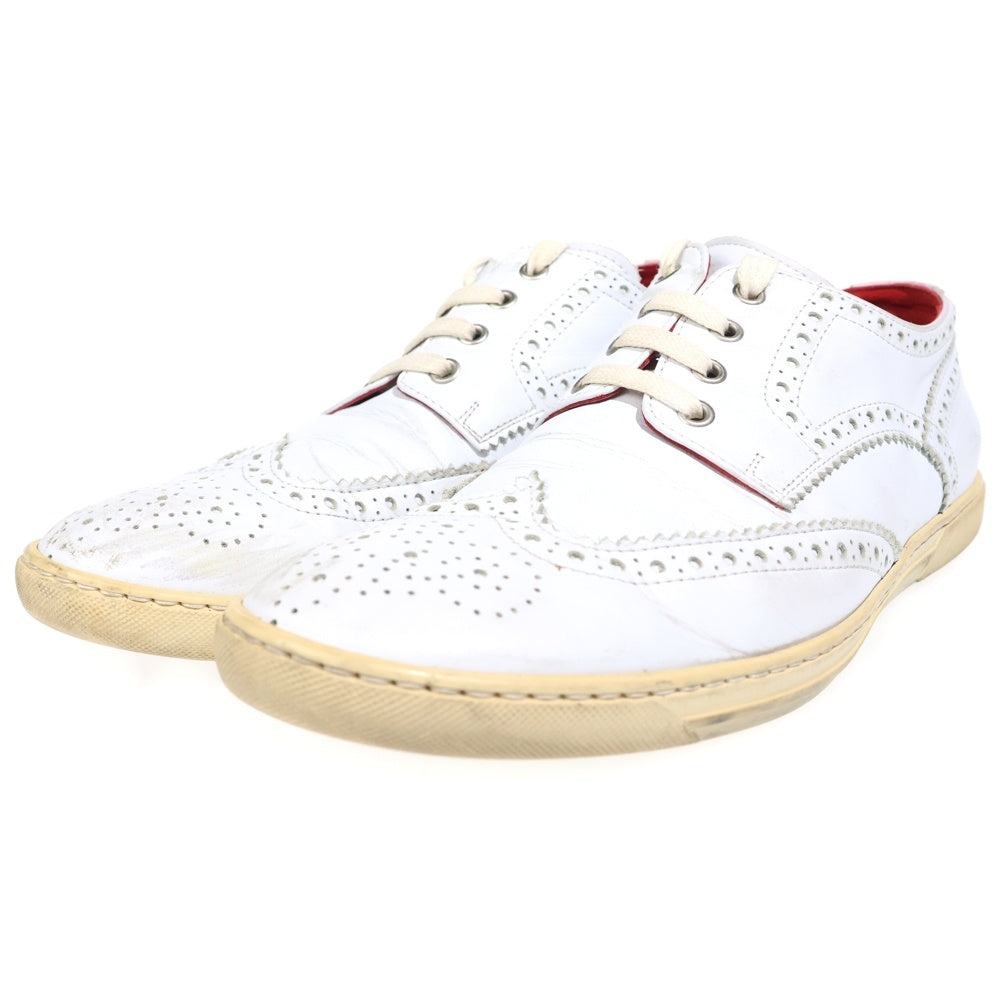 Tricker's(トリッカーズ) ×JUNYA WATANABE COMME des GARCONS MAN ジュンヤワタナベ コムデギャルソンマン ウィングチップ レザー ドレスシューズ ホワイト WF-K102-051