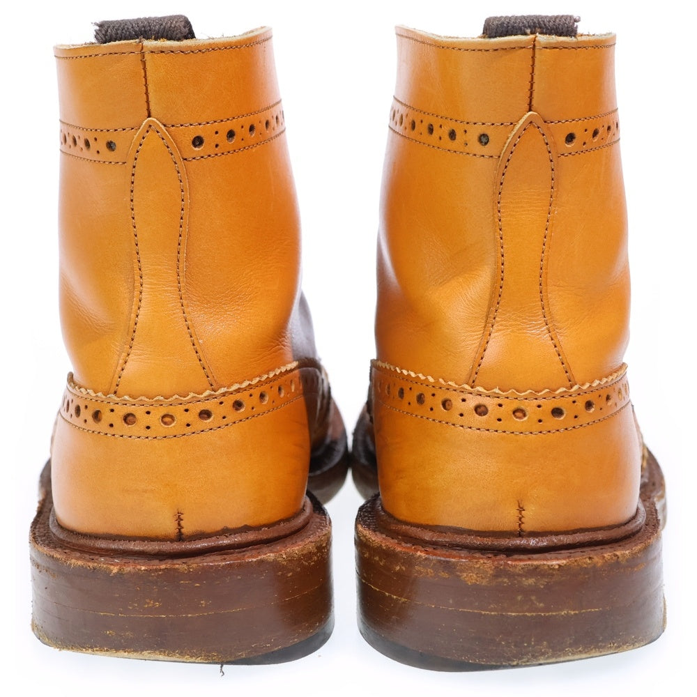Tricker's(トリッカーズ) ACORN ANTIQUE BLOGUG BOOTS ウィングチップ レザー カントリーブーツ ブラウン S63412