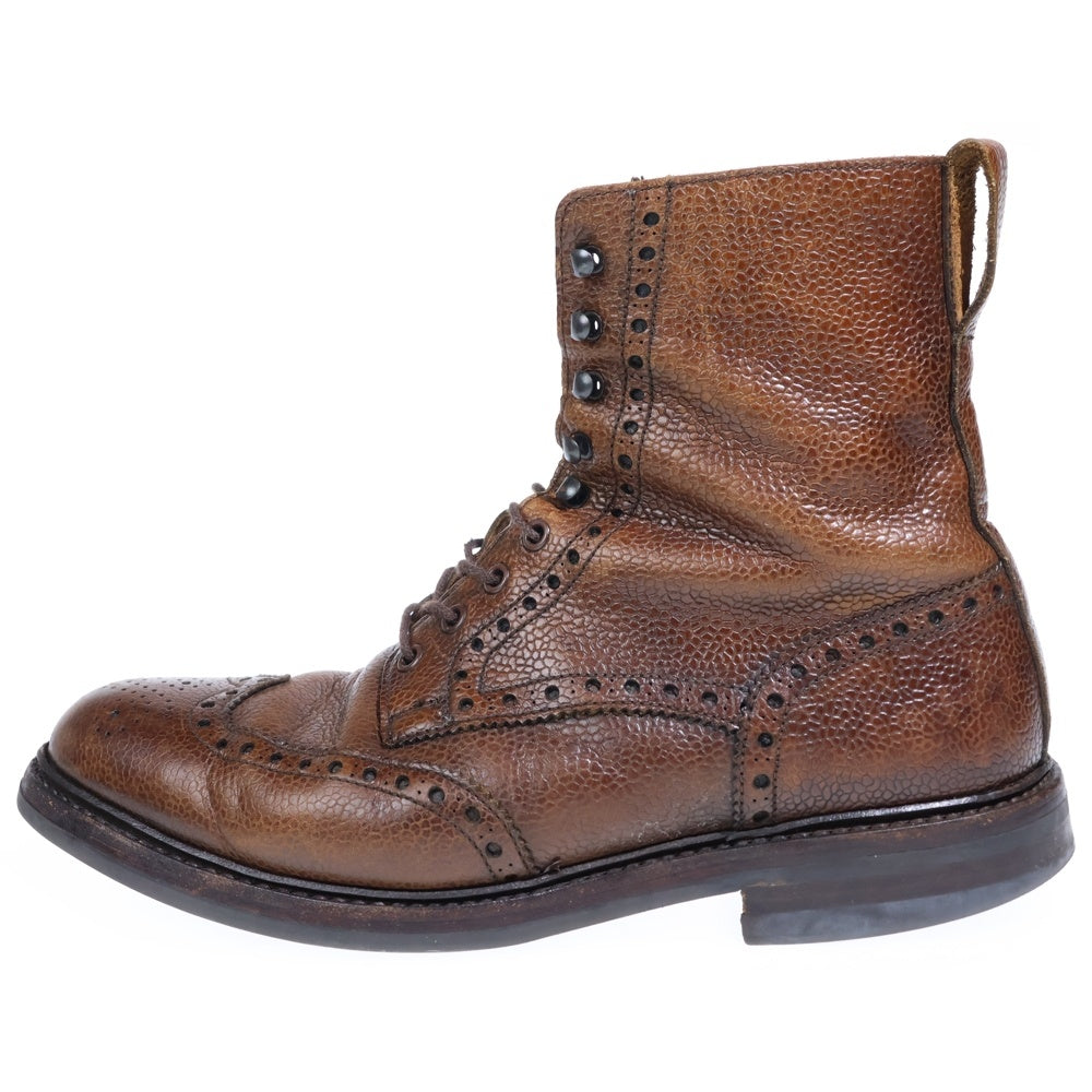 Crockett&Jones(クロケットアンドジョーンズ) ISLAY アイラ ウィングチップ レザー レースアップ カントリーブーツ ブラウン 5666RS-99B
