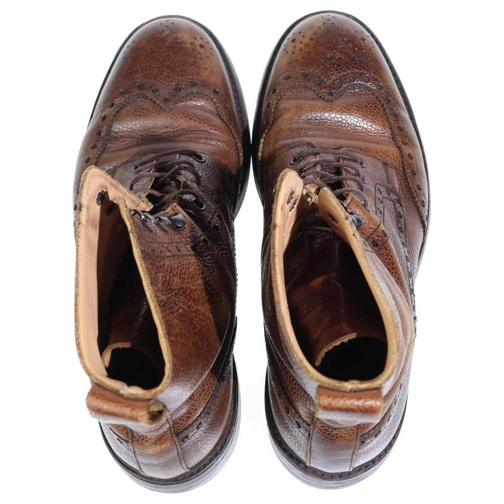 Crockett&Jones(クロケットアンドジョーンズ) ISLAY アイラ ウィングチップ レザー レースアップ カントリーブーツ ブラウン 5666RS-99B