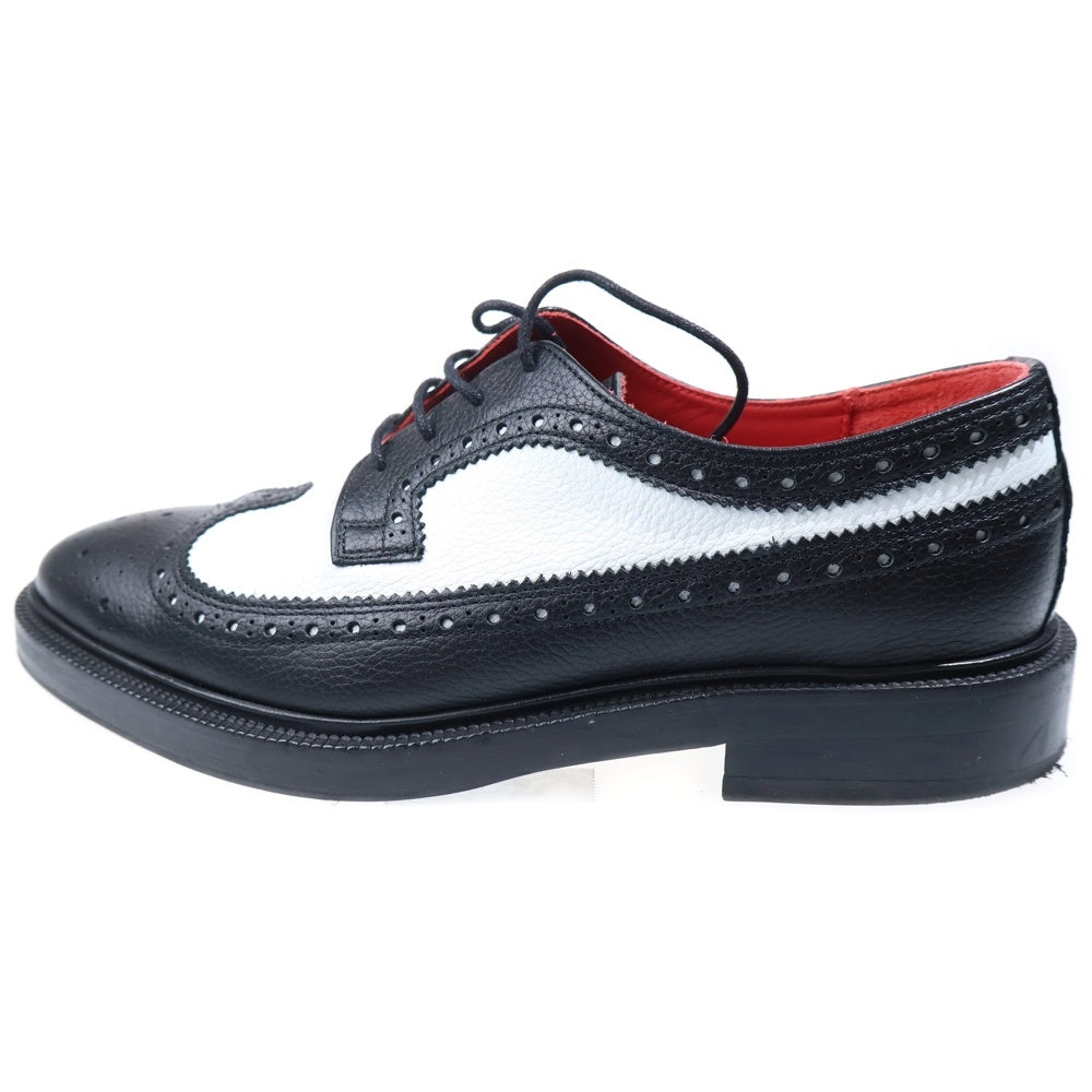 Aime Leon Dore(エメレオンドレ) 20AW Spectators ウィングチップ フルブローグ レザー ドレスシューズ ビジネスシューズ ブラック/ホワイト FW20FD002