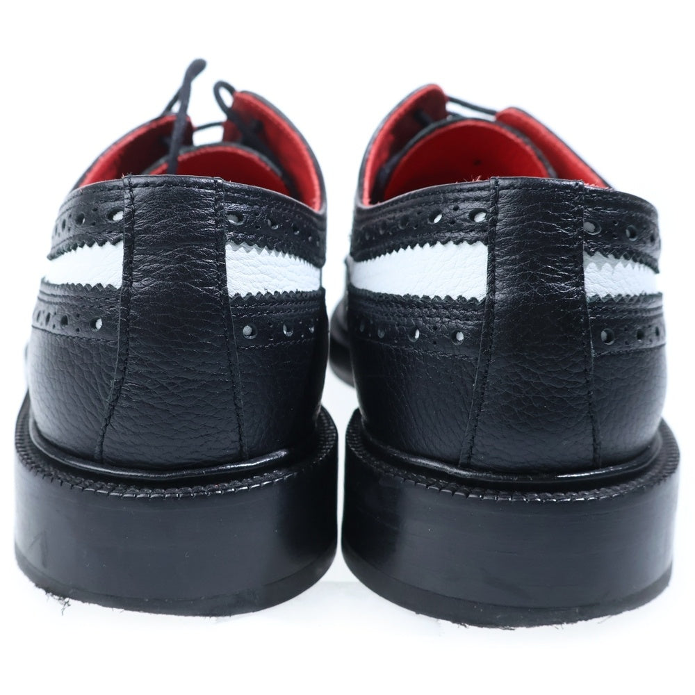 Aime Leon Dore(エメレオンドレ) 20AW Spectators ウィングチップ フルブローグ レザー ドレスシューズ ビジネスシューズ ブラック/ホワイト FW20FD002