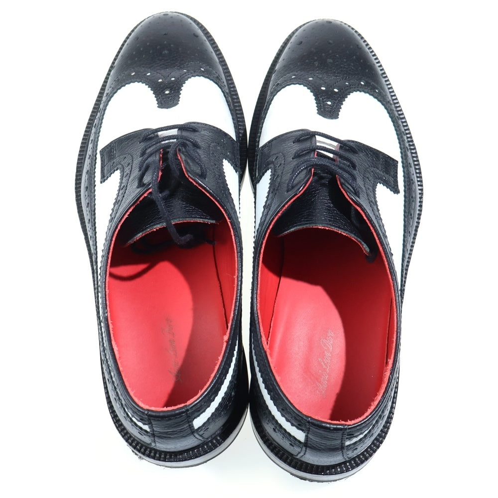 Aime Leon Dore(エメレオンドレ) 20AW Spectators ウィングチップ フルブローグ レザー ドレスシューズ ビジネスシューズ ブラック/ホワイト FW20FD002