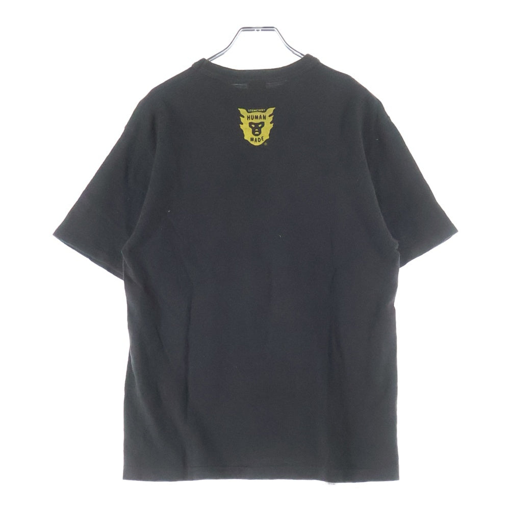 HUMAN MADE(ヒューマンメイド) Curry Up Tee フロントプリント コットン クルーネック 半袖Tシャツ カットソー ブラック