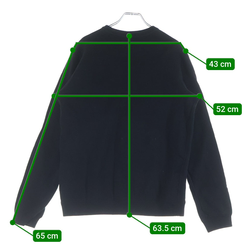 BLACK COMME des GARCONS(ブラックコムデギャルソン) 18AW ×NIKE ナイキ スウォッシュ ロゴプリント クルーネック スウェット トレーナー ブラック 1B-T107