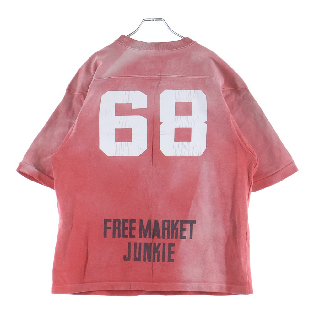 BOWWOW(バウワウ) ROSE BOWL ローズ ボウル ヴィンテージ加工 七分袖 スウェットトレーナー レッド