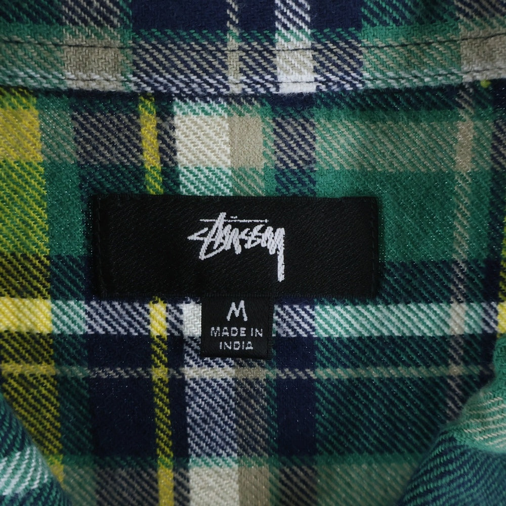 STUSSY(ステューシー) Classic Zip Up Plaid Shirt クラシック ジップアップ プレイド チェック シャツ ジャケット グリーン