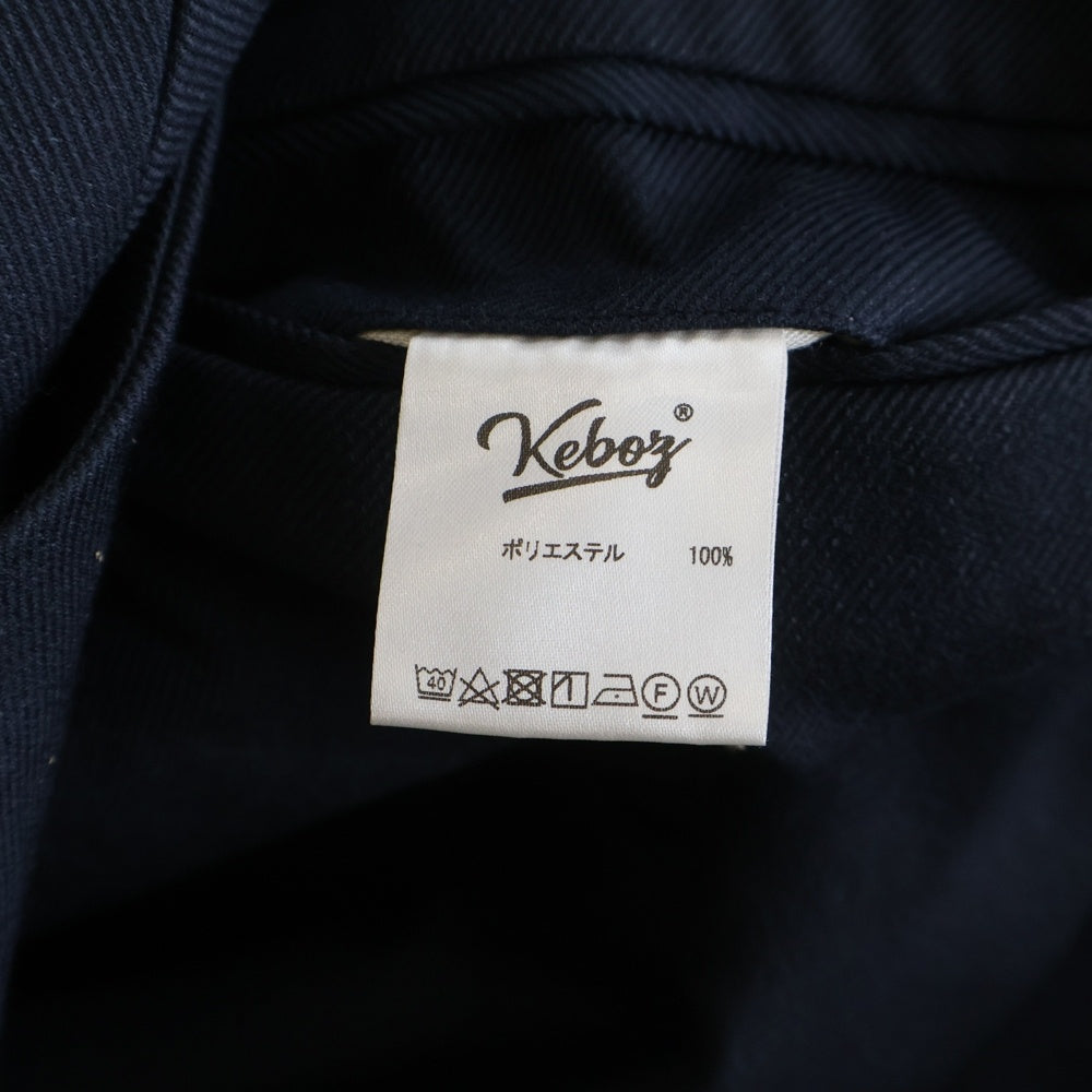 KEBOZ(ケボズ) コットンツイル 2B シングルテーラード ジャケット ネイビー