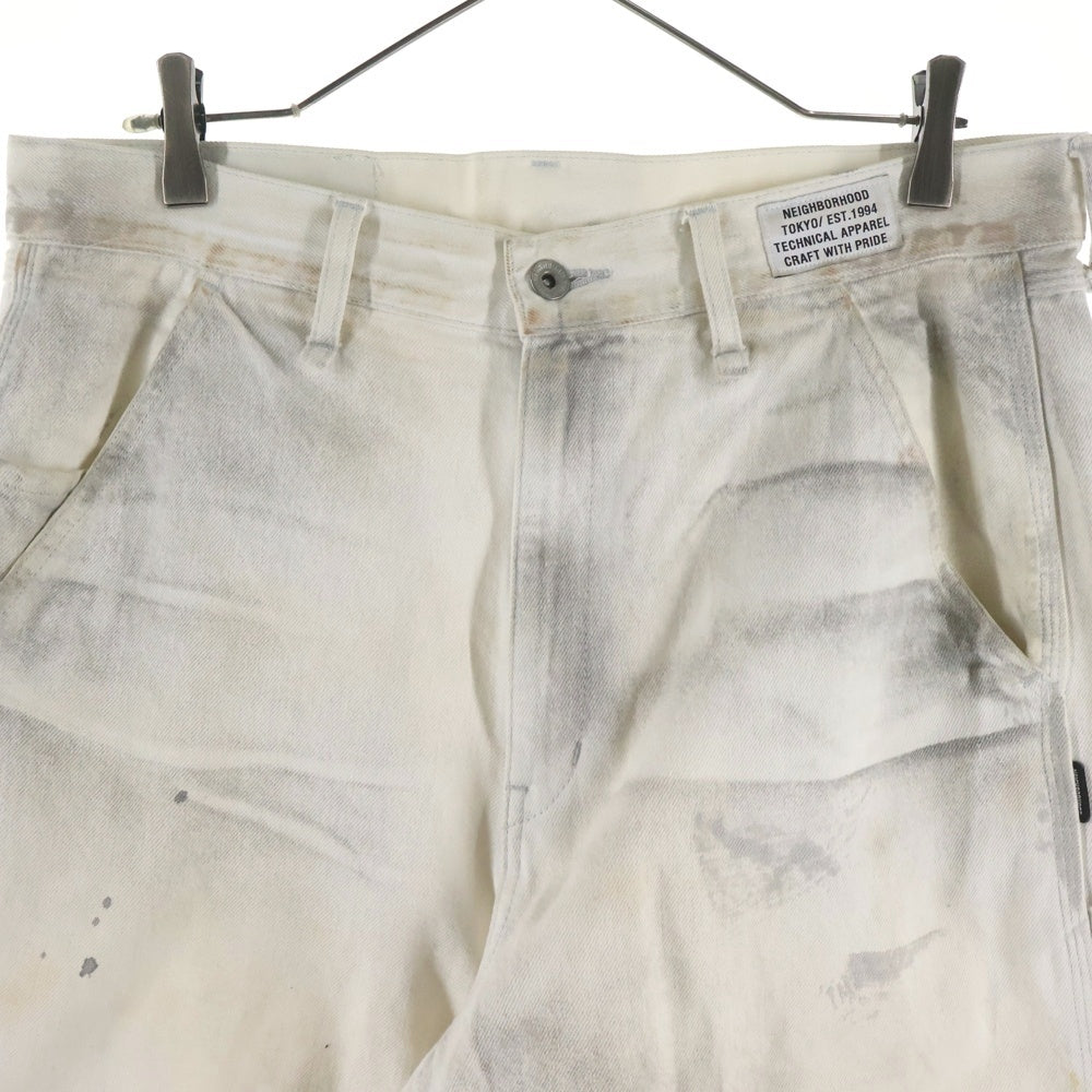 NEIGHBORHOOD(ネイバーフッド) 22AW WHITE PAINTER PT ダメージ加工 ぺインター ワークパンツ ホワイト 222YTNH-PTM03