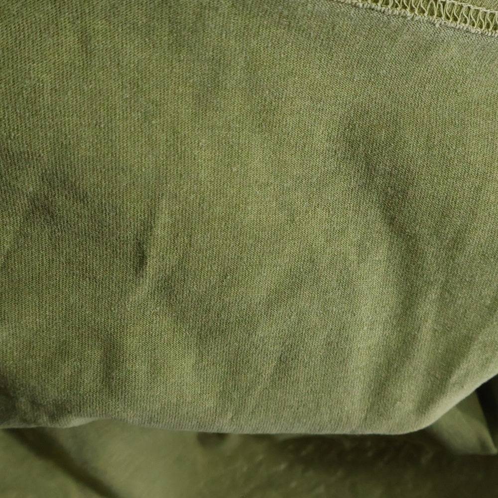 STUSSY(ステューシー) Spring Weeds Pigment Dyed L/S Tee バックプリント クルーネック 長袖Tシャツ カットソー カーキ