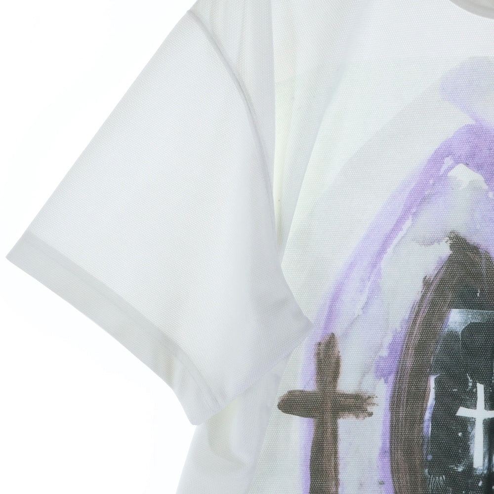 COMME des GARCONS HOMME PLUS(コムデギャルソンオムプリュス) 19AW Zeus ゼウス プリント ポリエステル クルーネック 半袖Tシャツ カットソー ホワイト PD-T036 AD2019