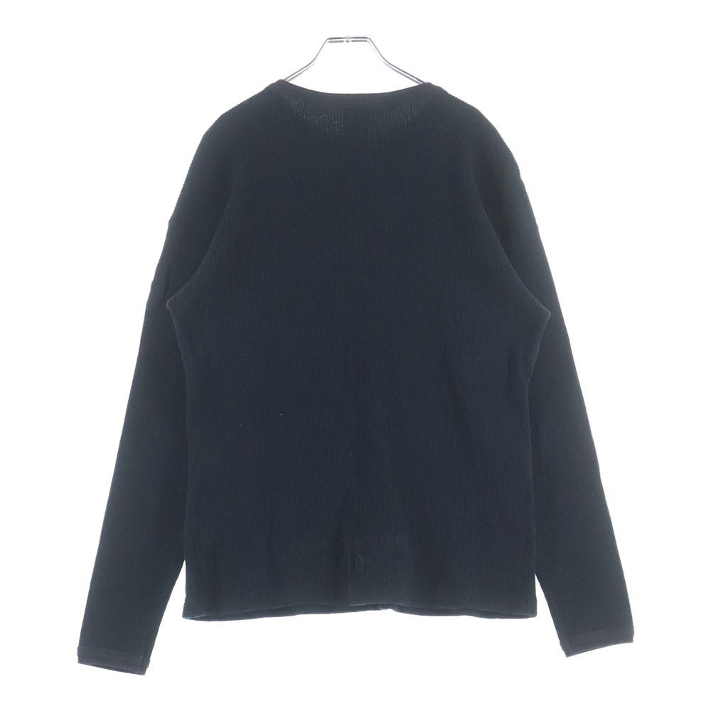 CHROME HEARTS(クロムハーツ) OLD Thermal L/S Tee オールド 袖クロス 刺繍 サーマル クルーネック 長袖Tシャツ カットソー ブラック