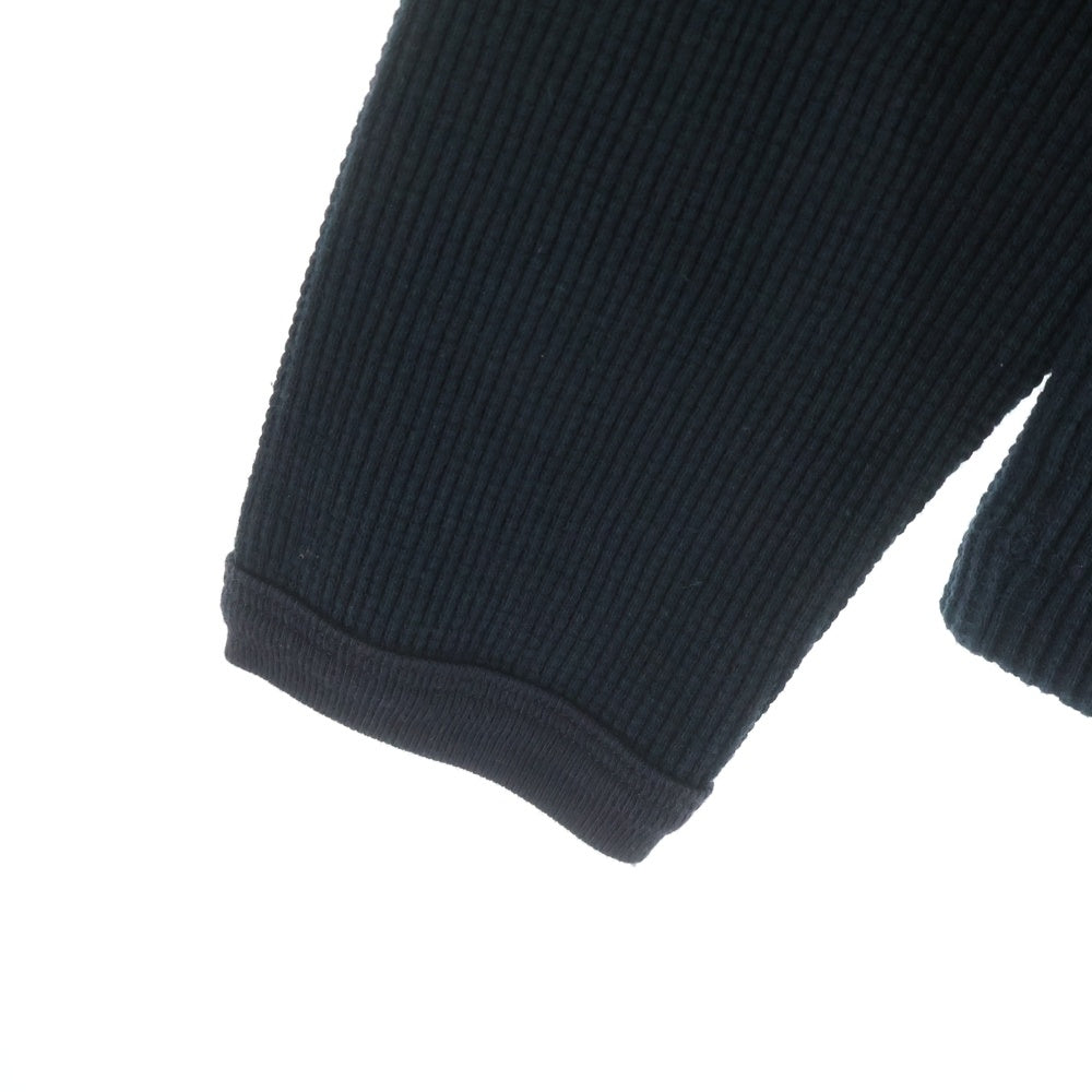 CHROME HEARTS(クロムハーツ) OLD Thermal L/S Tee オールド 袖クロス 刺繍 サーマル クルーネック 長袖Tシャツ カットソー ブラック